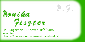 monika fiszter business card